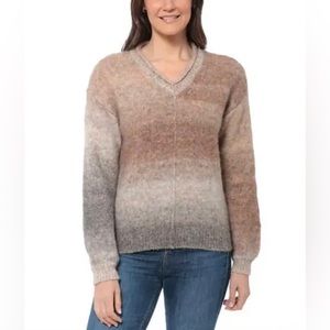 Briggs women’s ombré v neck sweater XL